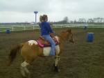 Brittany riding T in the arena 2008.