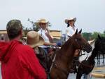 Nikki and I in the 4Th of July parade 2008. I am riding Stormi.